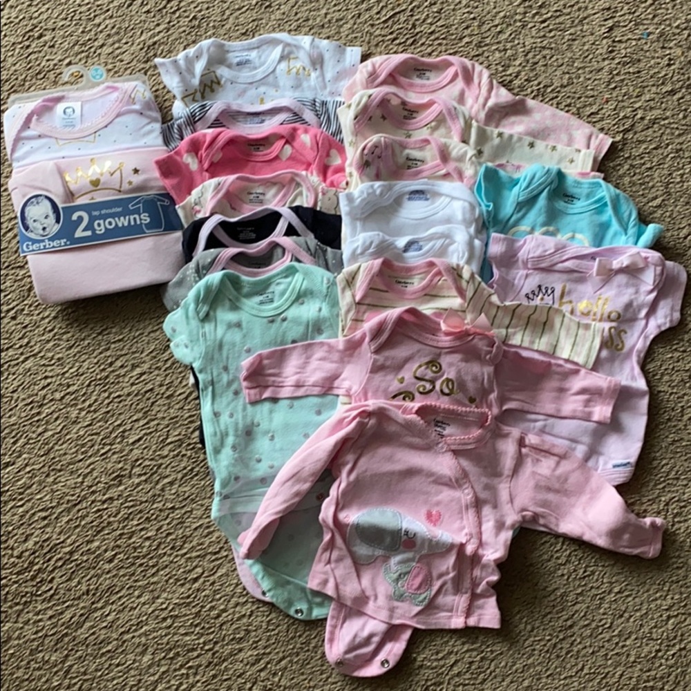 19 Piece Gerber Baby Girl Bundle!